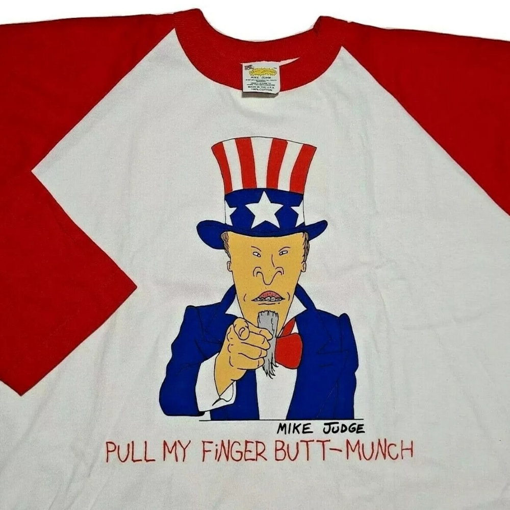 VTG Beavis & Butthead MTV 1997 Baseball T-shirt 2X